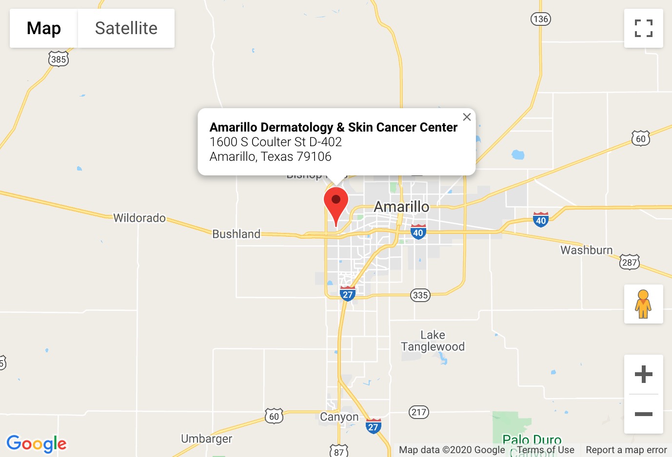 SummitMD Dermatology - Map of Amarillo Dermatology & Skin Cancer Center